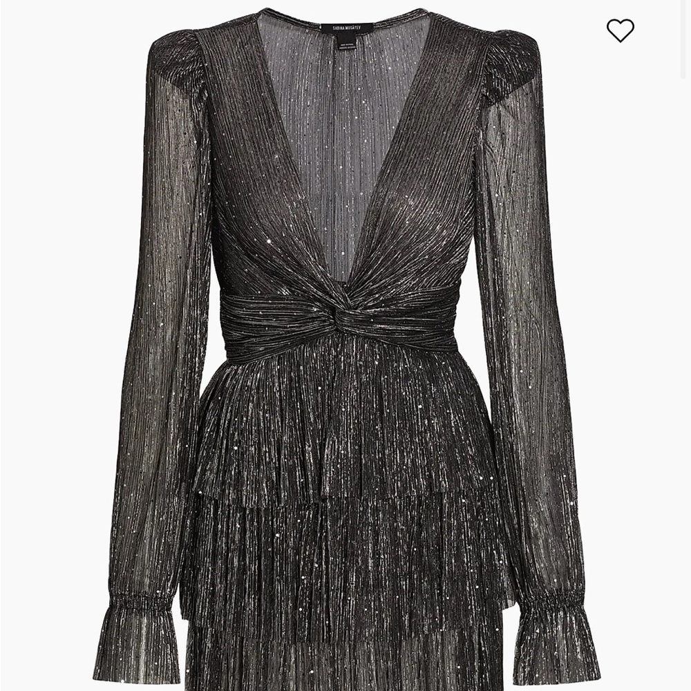 Sabina Musayev Glittering Black Dress
